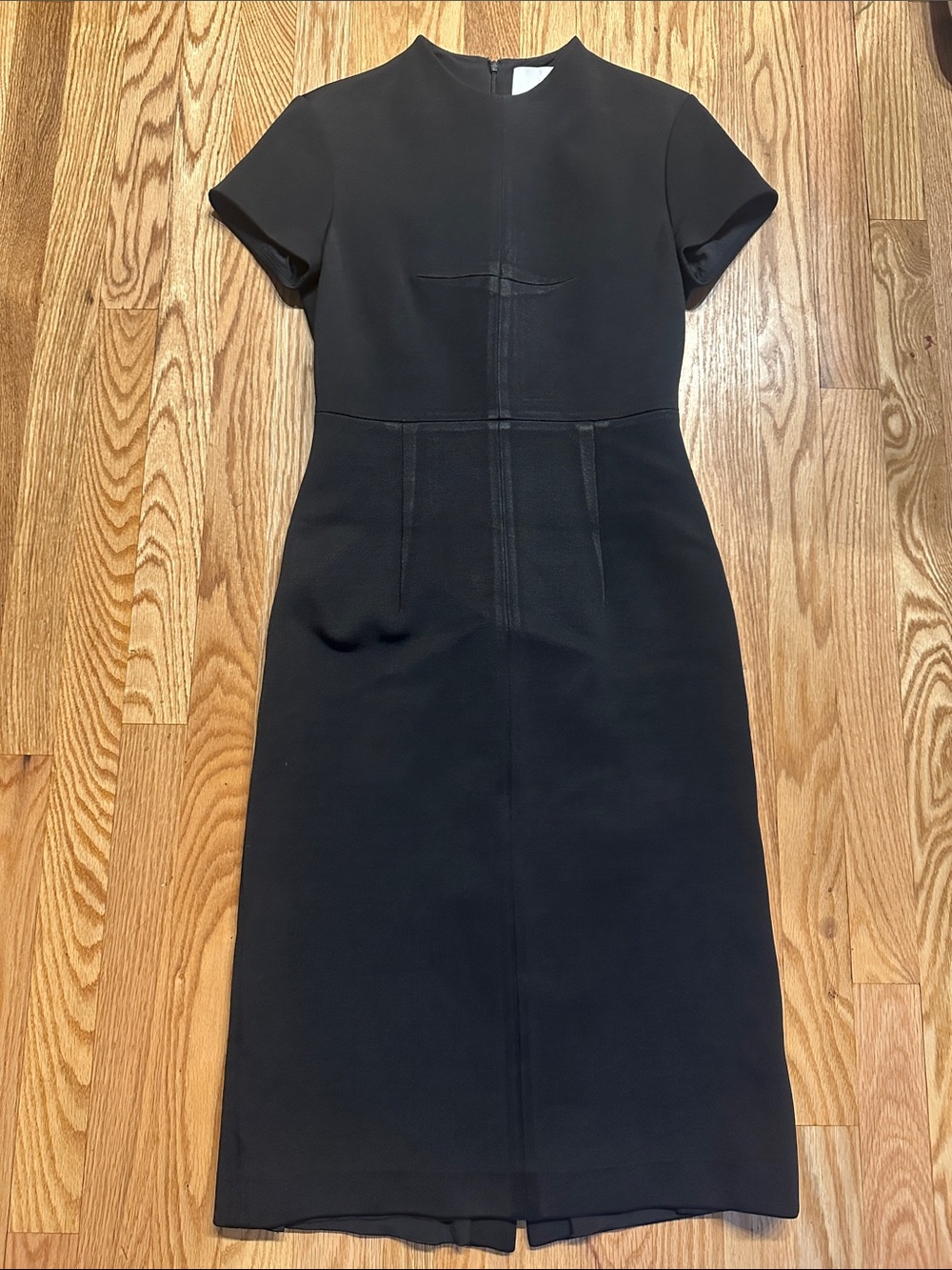 Hugo Boss Black Short-Sleeve Midi Sheath Dress US 2